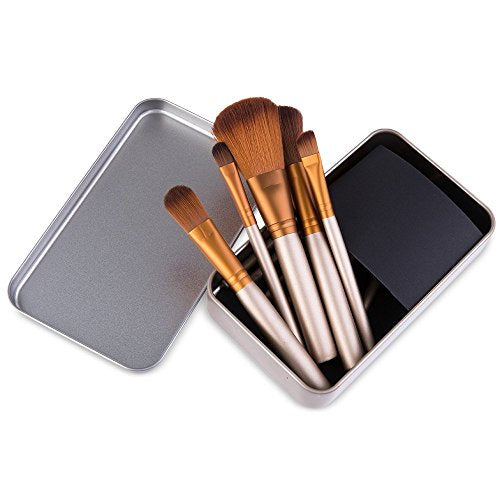 12 Pcs Make Up Brush Set with Golden Box