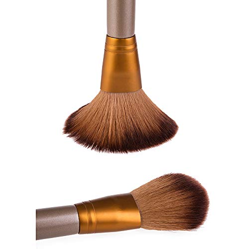 12 Pcs Make Up Brush Set with Golden Box