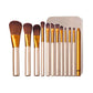 12 Pcs Make Up Brush Set with Golden Box