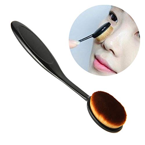 Oval Toothbrush Makeup Brush for Blending Contouring Blush Powder Concealer (Pack of 3)