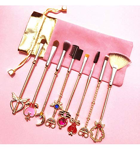 8 Pcs Magical Girl Sakura Sailor Moon Makeup Brush Set