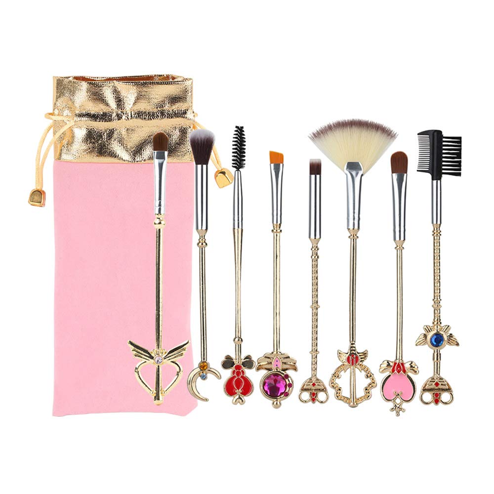 8 Pcs Magical Girl Sakura Sailor Moon Makeup Brush Set